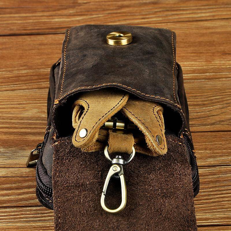 Echtes Leder Herren-Gürtelhaken-Tasche-Bella Webshop