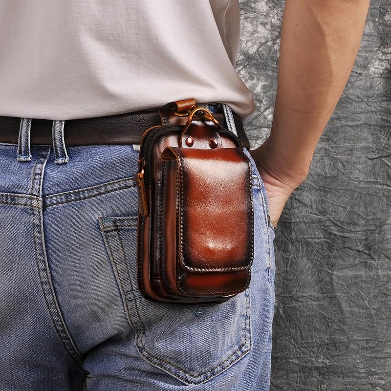 Echtes Leder Herren-Gürtelhaken-Tasche-Bella Webshop