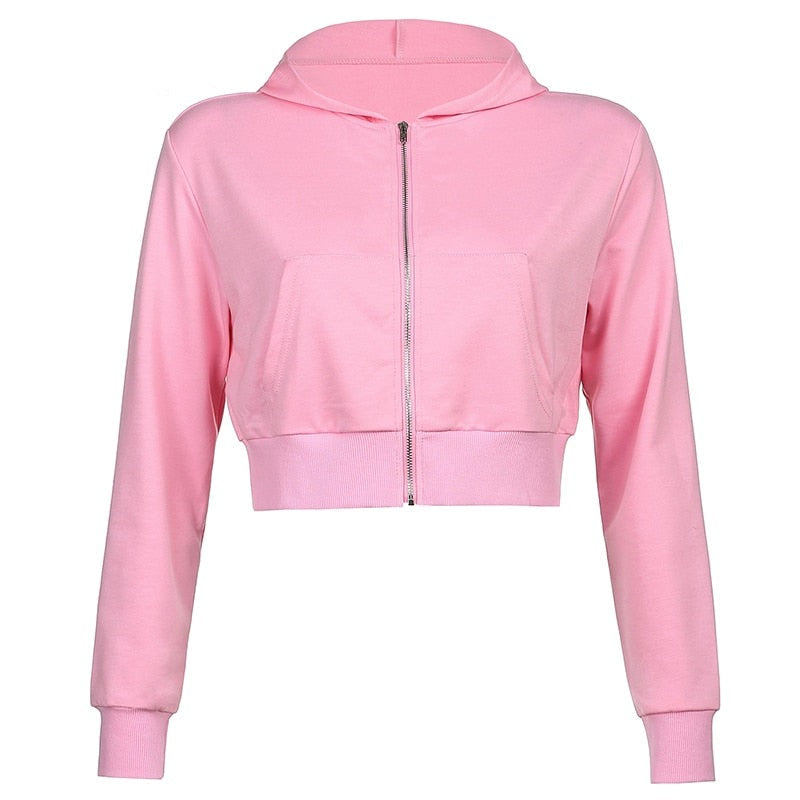 Extra Schmaler Kapuzenpullover Mit Reißverschluss-Bella Webshop