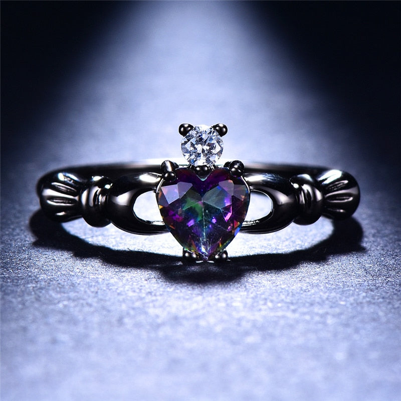 Feuer Opal Herz Ring-Bella Webshop