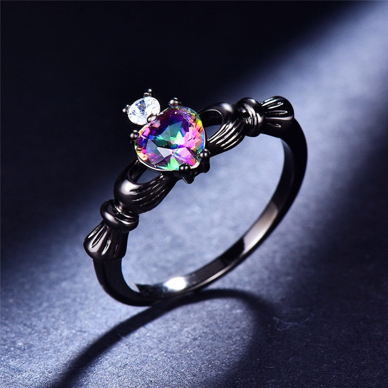 Feuer Opal Herz Ring-Bella Webshop