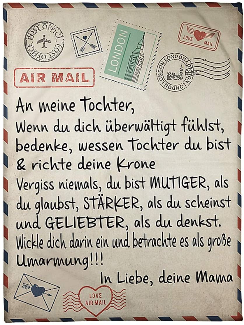 Fleecedecke Mit Buchstabenaufdruck-Bella Webshop