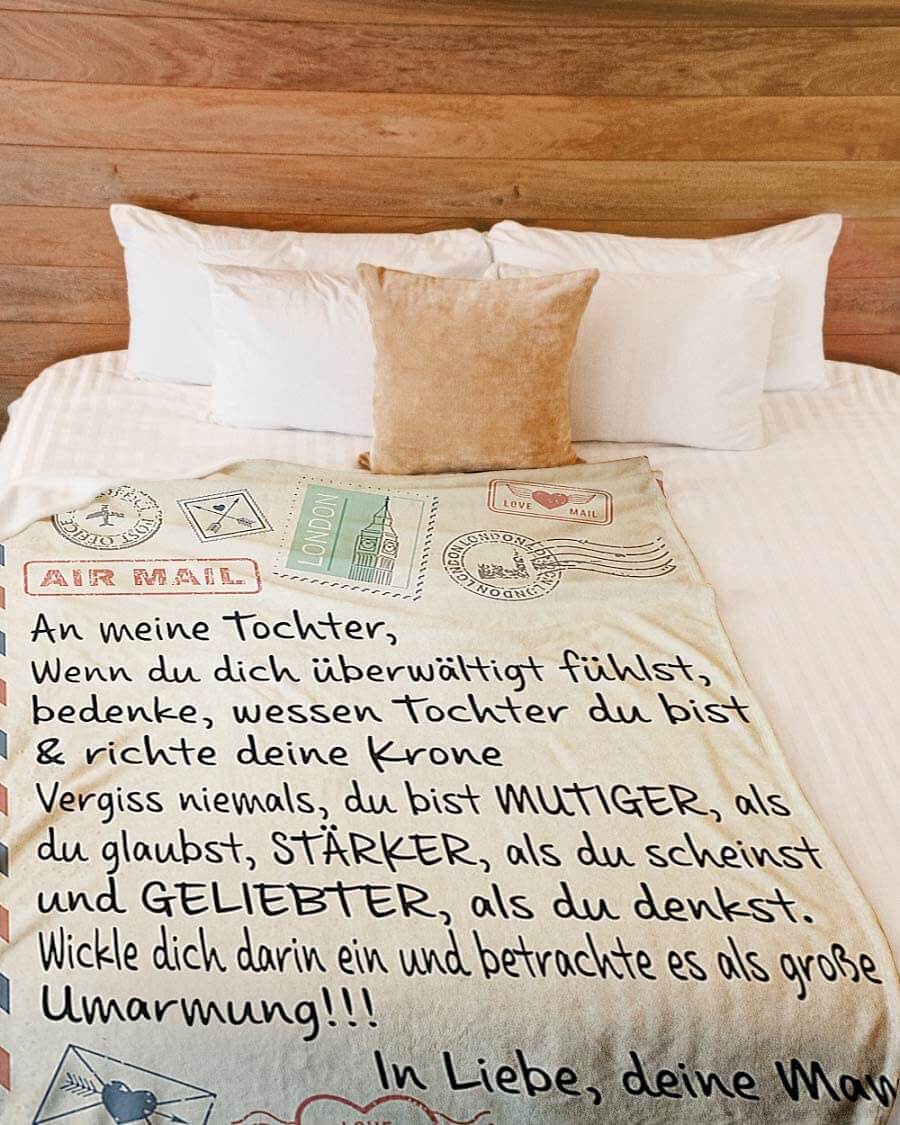 Fleecedecke Mit Buchstabenaufdruck-Bella Webshop