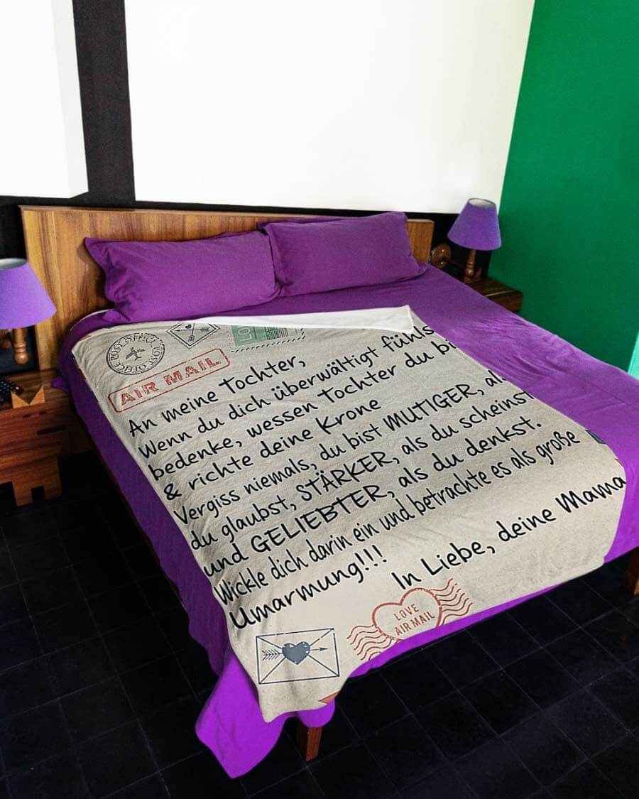 Fleecedecke Mit Buchstabenaufdruck-Bella Webshop