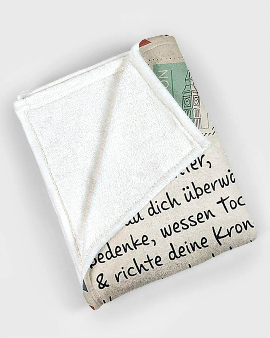 Fleecedecke Mit Buchstabenaufdruck-Bella Webshop