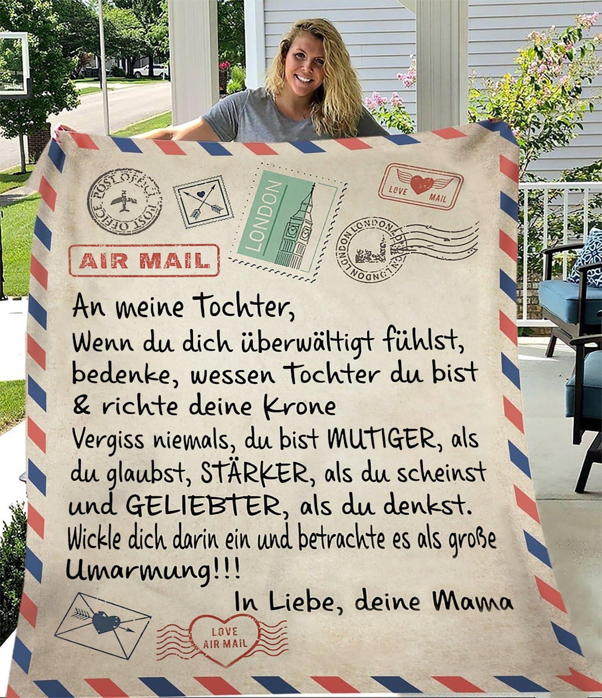 Fleecedecke Mit Buchstabenaufdruck-Bella Webshop