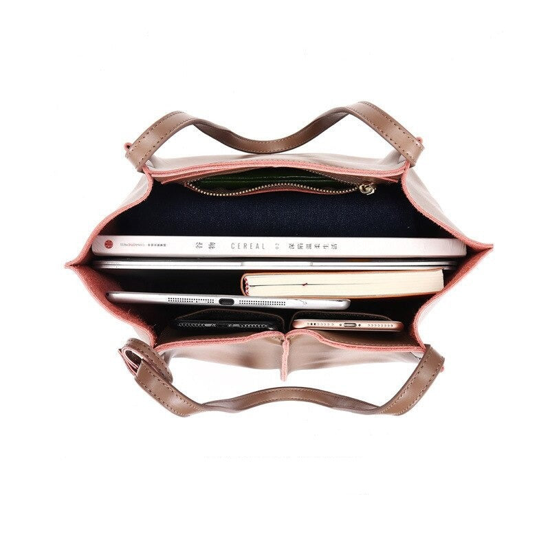 Frauen Leder Tote Tasche-Bella Webshop