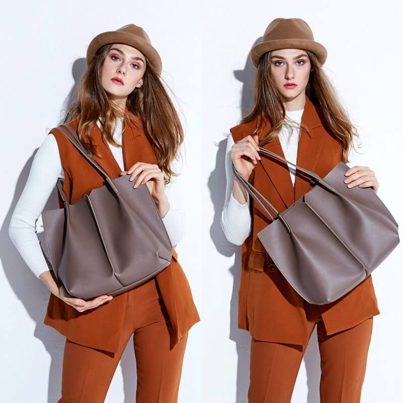 Frauen Leder Tote Tasche-Bella Webshop