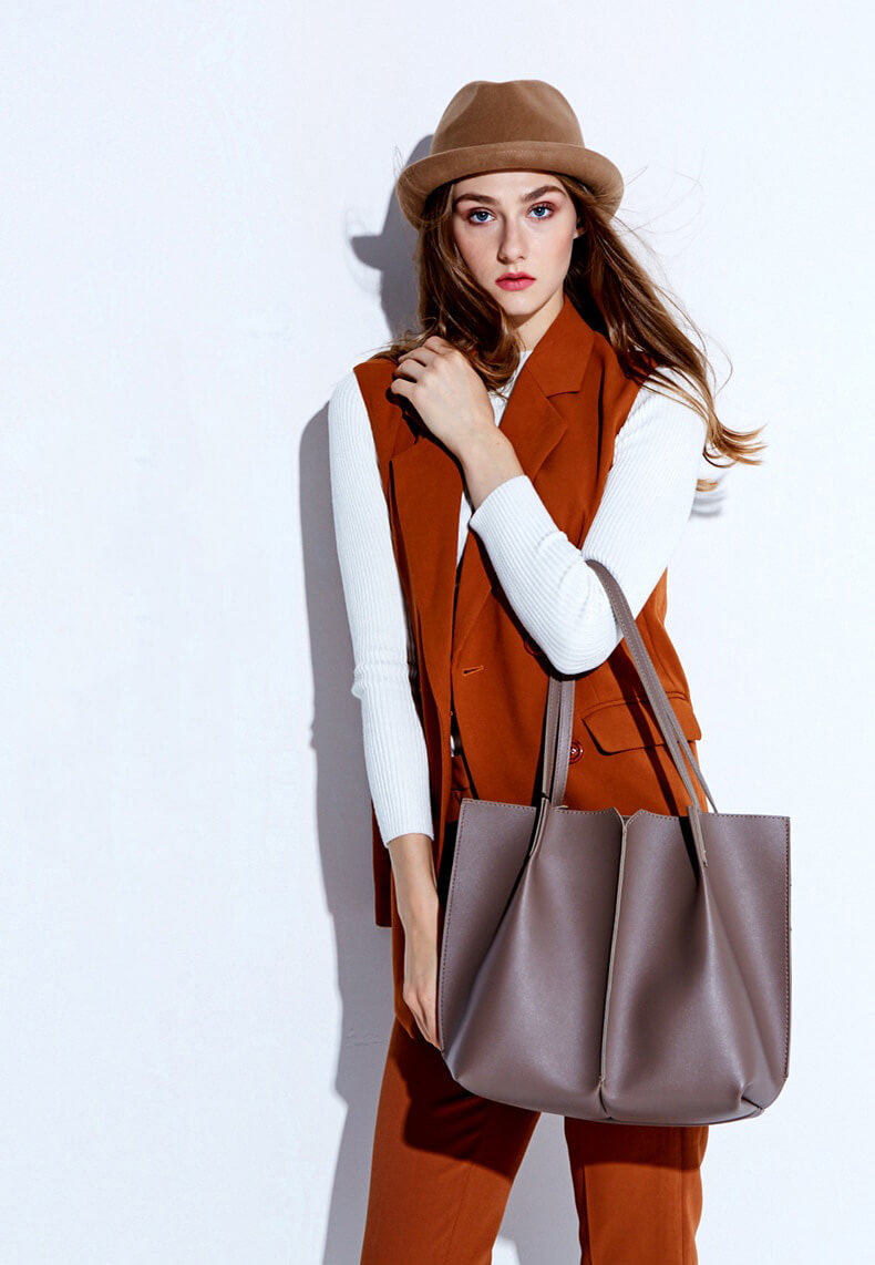 Frauen Leder Tote Tasche-Bella Webshop