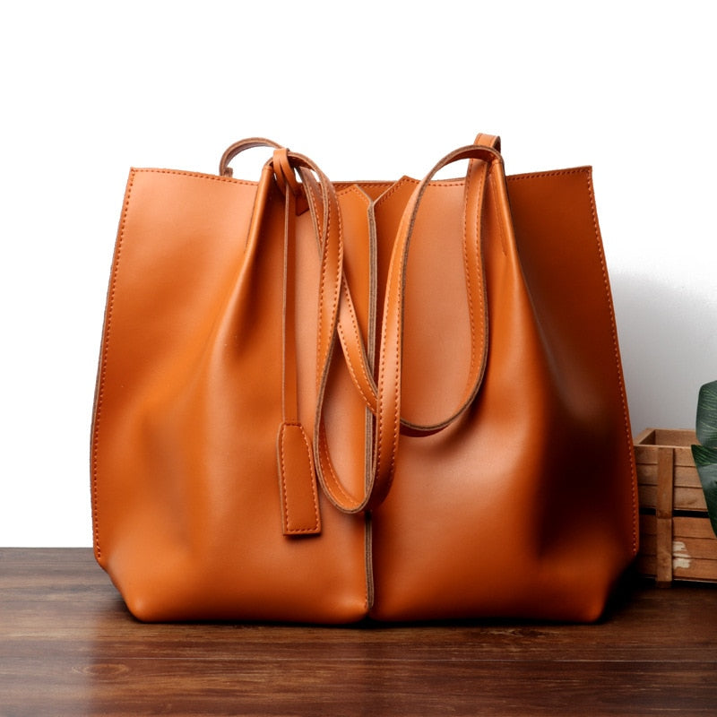 Frauen Leder Tote Tasche-Bella Webshop