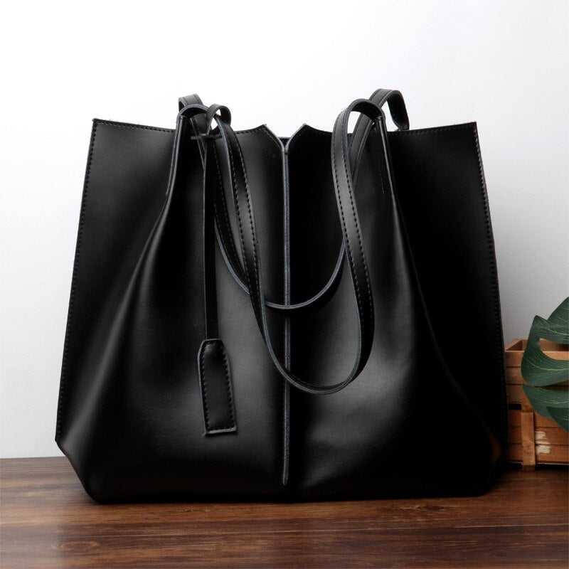 Frauen Leder Tote Tasche-Bella Webshop