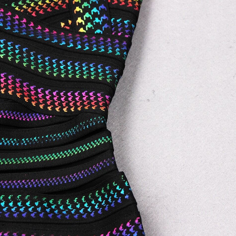 Frauen Multi Color Party Kleid-Bella Webshop