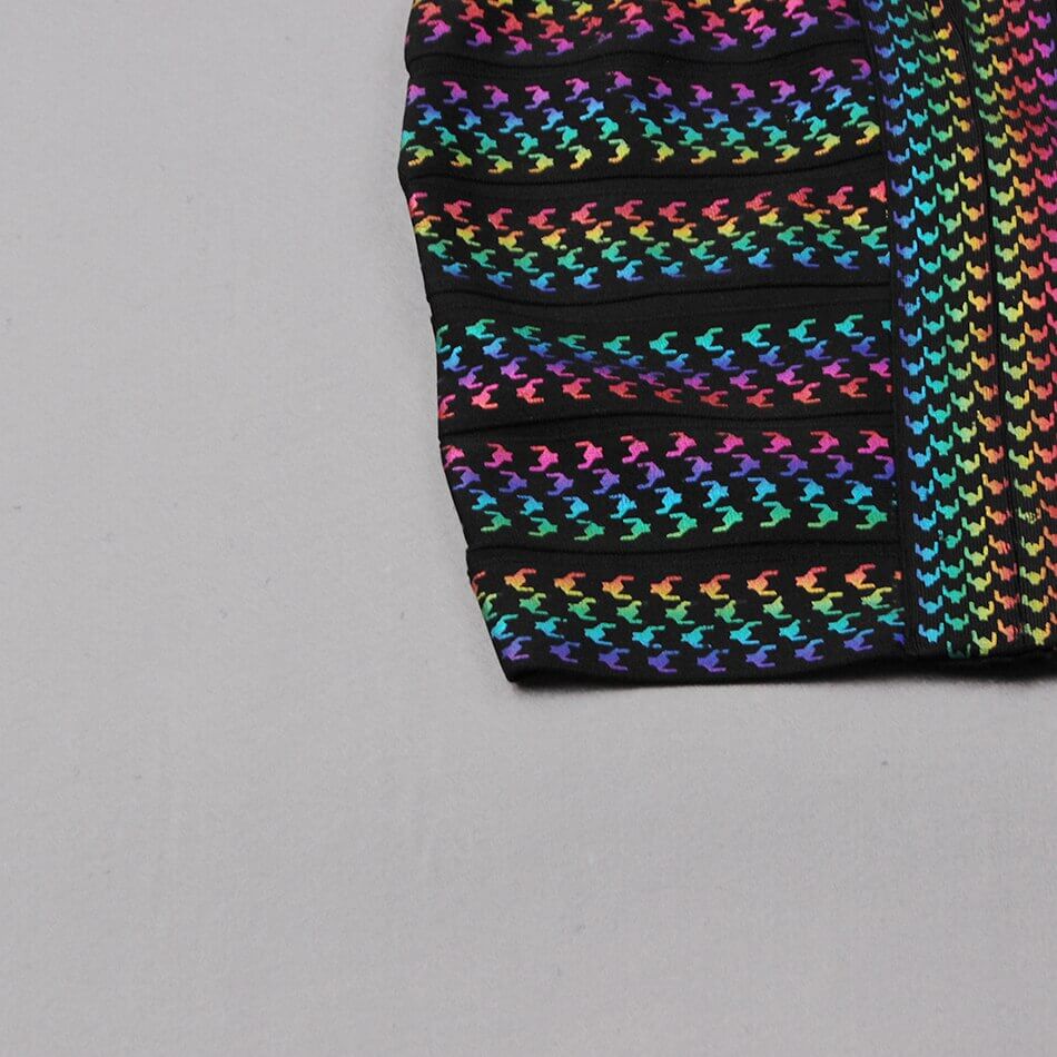 Frauen Multi Color Party Kleid-Bella Webshop