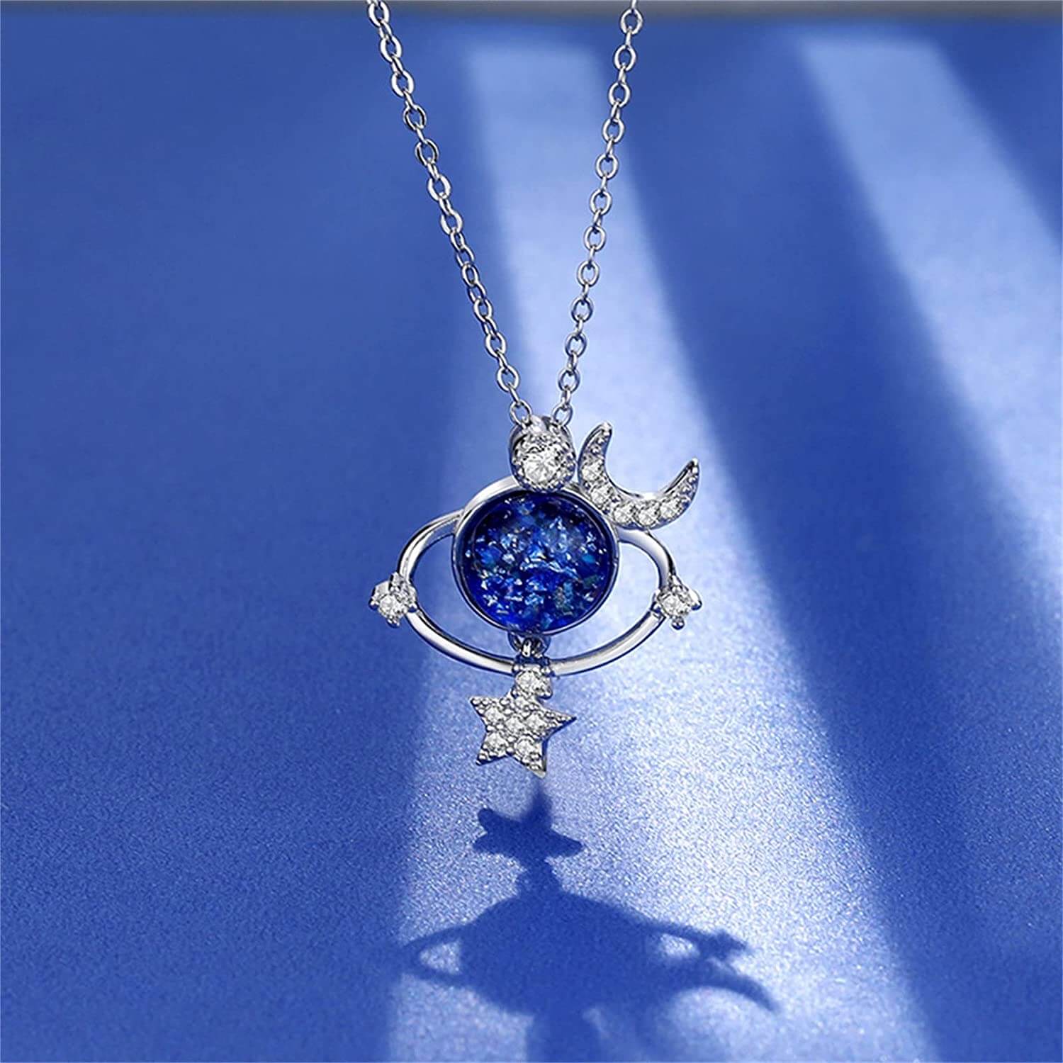 Für Meine Wunderschöne Tochter | Rotierender Mond &amp; Stern Halskette-Bella Webshop