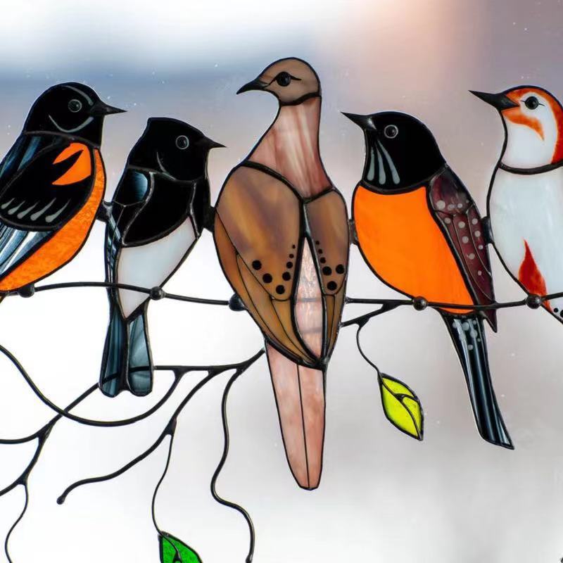 Glasmalerei Vogel Sonnenfänger-Bella Webshop