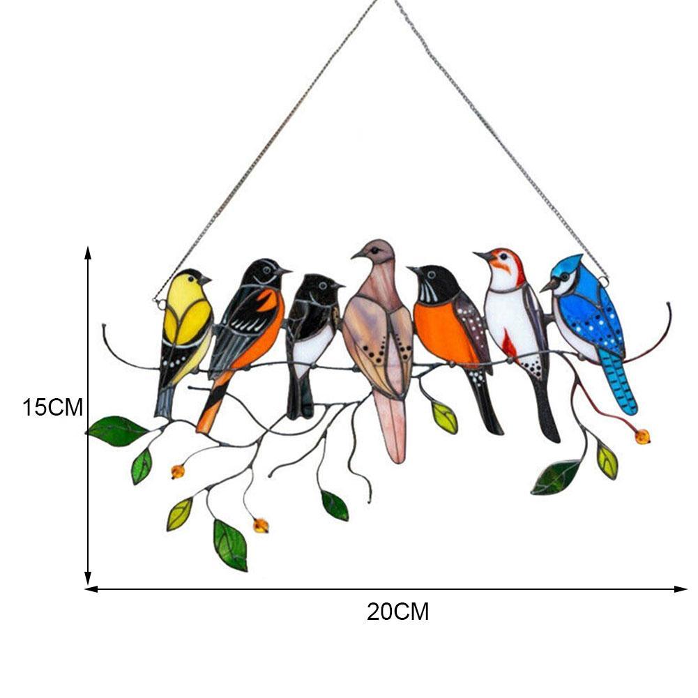 Glasmalerei Vogel Sonnenfänger-Bella Webshop