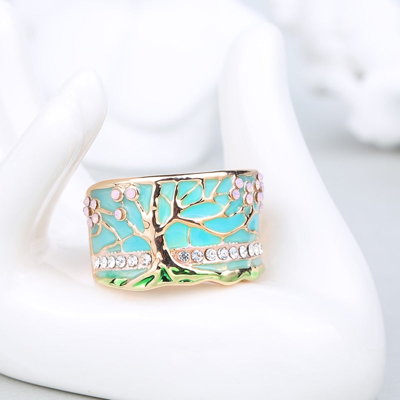 Glücksbaum Opal Ring-Bella Webshop