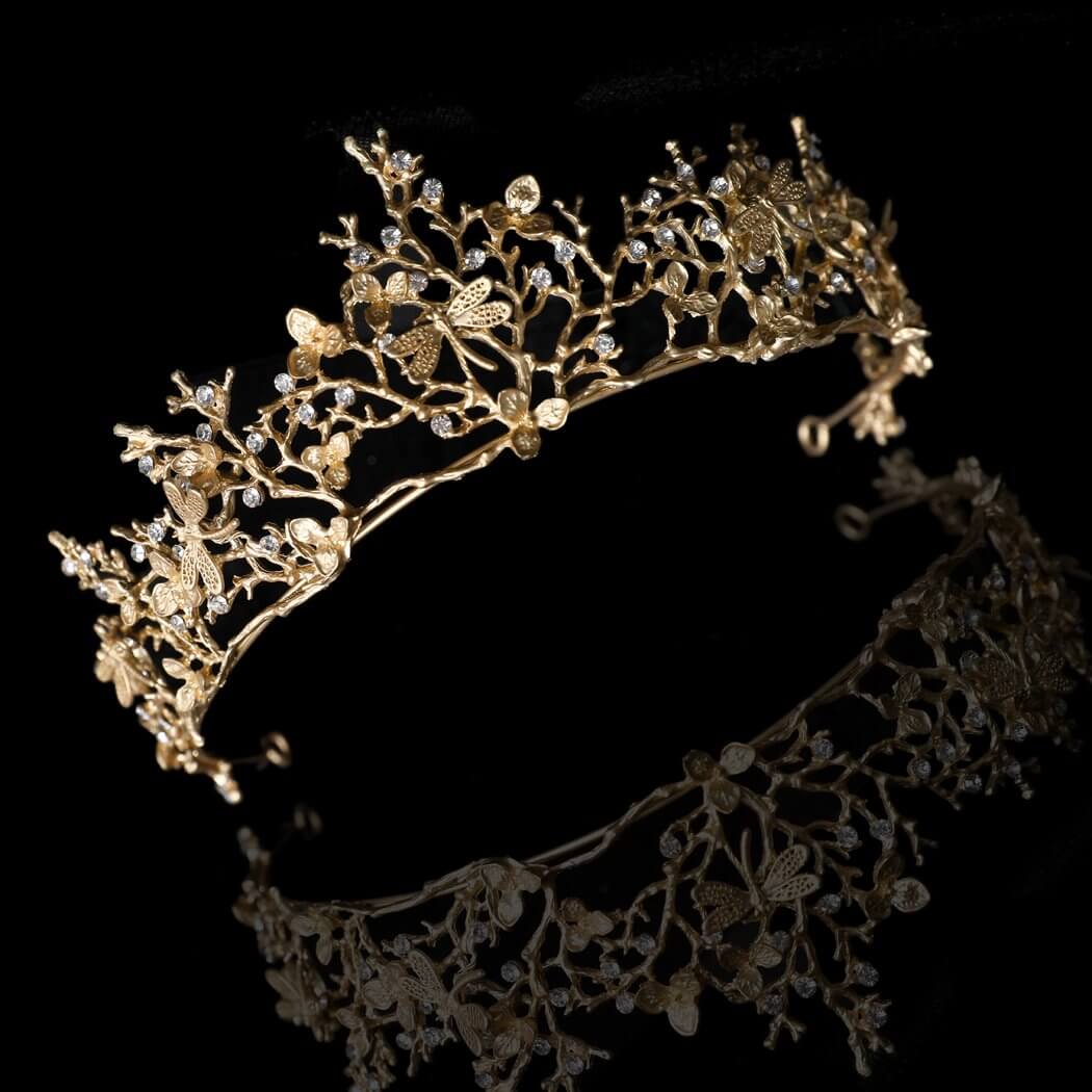 Gold Dragonfly Woodland Gatherer Krone-Bella Webshop