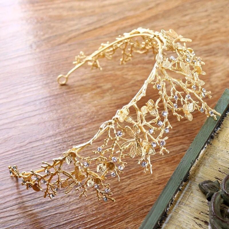 Gold Dragonfly Woodland Gatherer Krone-Bella Webshop