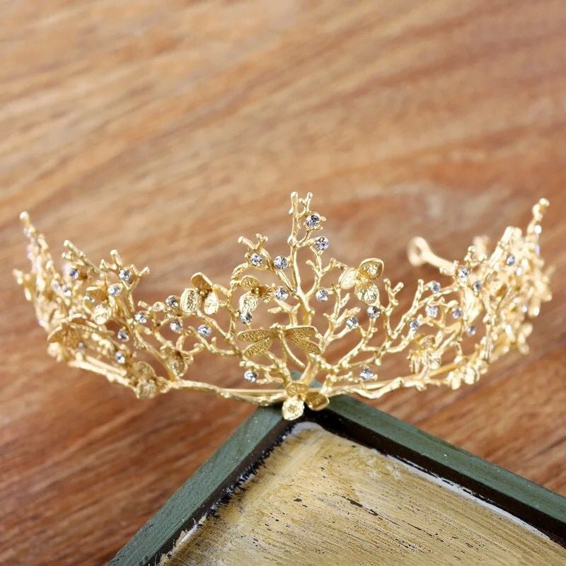 Gold Dragonfly Woodland Gatherer Krone-Bella Webshop
