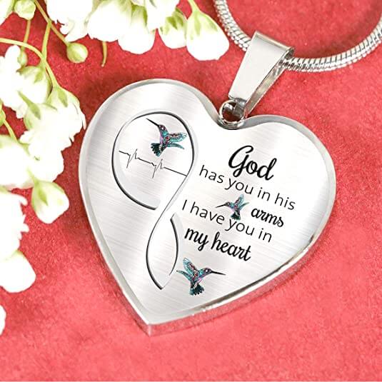 Gott Hat Dich In Seinen Armen Kolibri Halskette-Bella Webshop