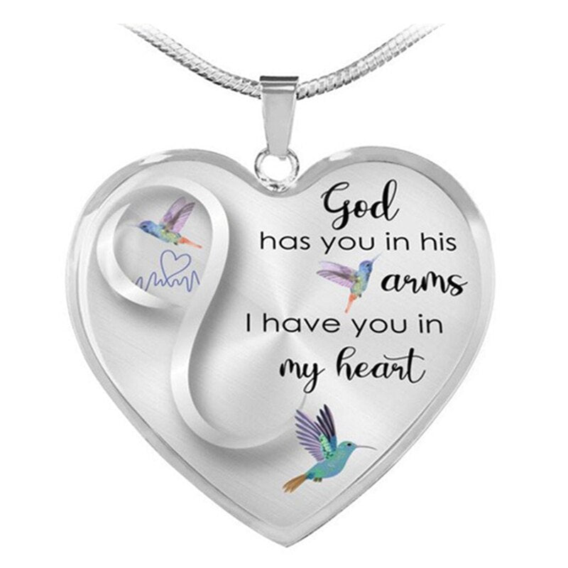 Gott Hat Dich In Seinen Armen Kolibri Halskette-Bella Webshop