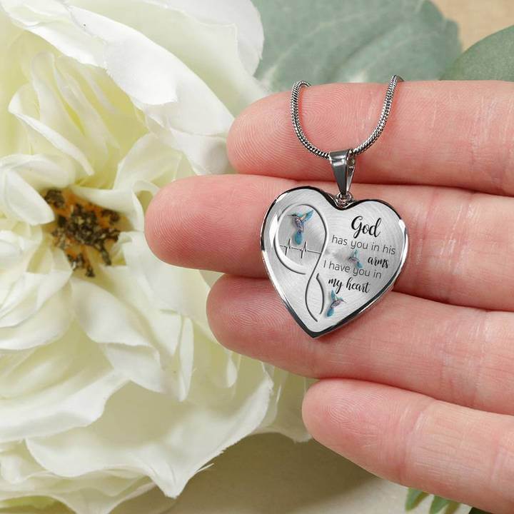 Gott Hat Dich In Seinen Armen Kolibri Halskette-Bella Webshop