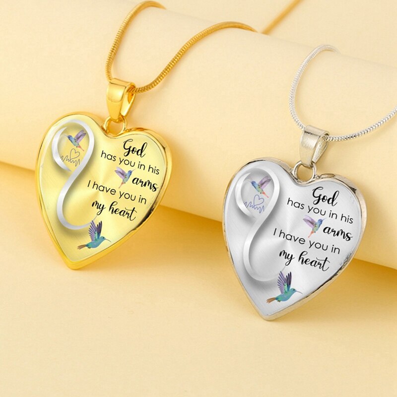Gott Hat Dich In Seinen Armen Kolibri Halskette-Bella Webshop