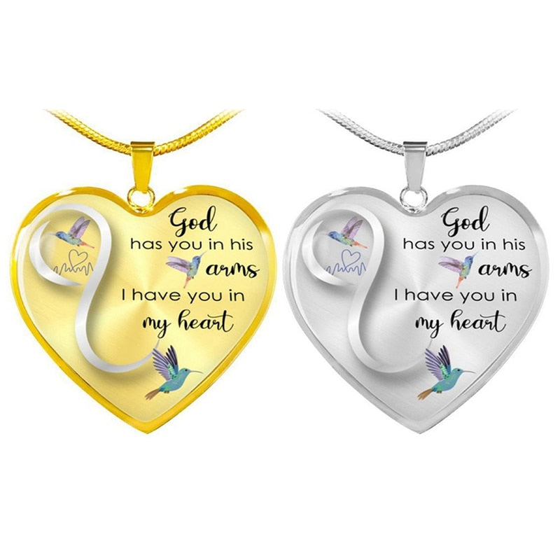 Gott Hat Dich In Seinen Armen Kolibri Halskette-Bella Webshop