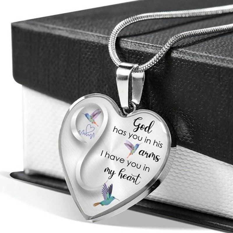Gott Hat Dich In Seinen Armen Kolibri Halskette-Bella Webshop