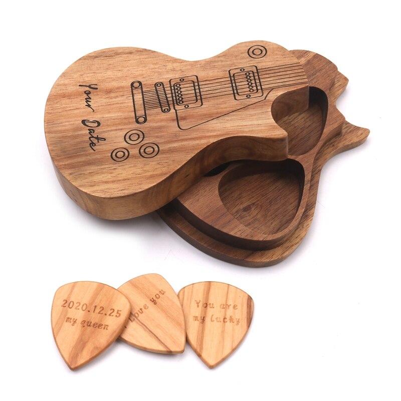 Gravierte Holz-Gitarrenplektren-Bella Webshop
