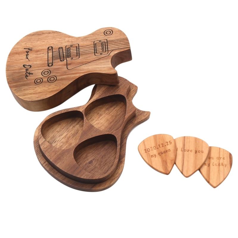 Gravierte Holz-Gitarrenplektren-Bella Webshop