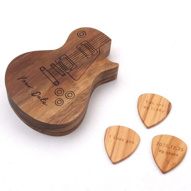 Gravierte Holz-Gitarrenplektren-Bella Webshop