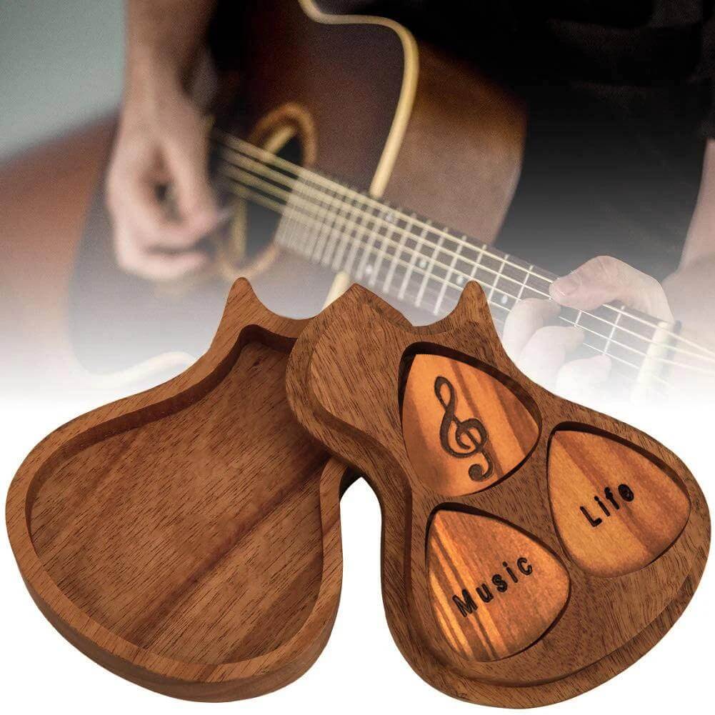 Gravierte Holz-Gitarrenplektren-Bella Webshop
