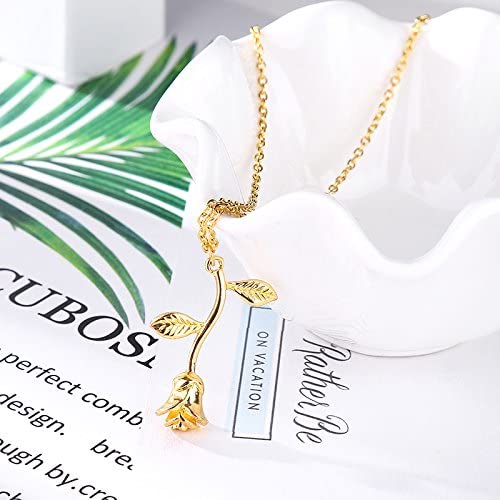 Halskette Mit Rosenanhänger-Bella Webshop