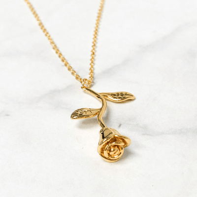 Halskette Mit Rosenanhänger-Bella Webshop
