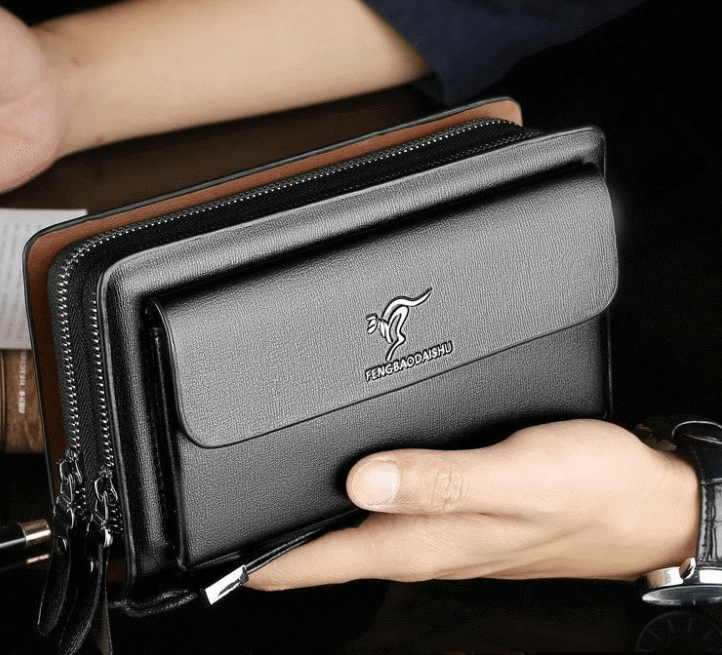 Herren-Clutch-Tasche Aus Echtem Leder-Bella Webshop
