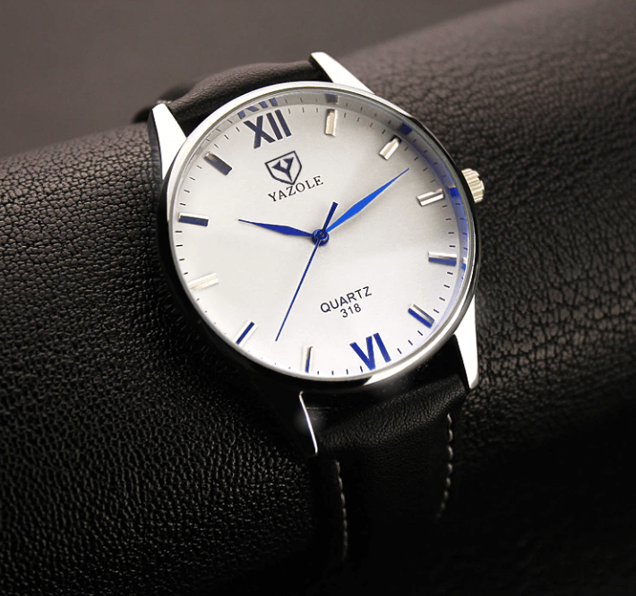 Herren Lederarmband Armbanduhr-Bella Webshop