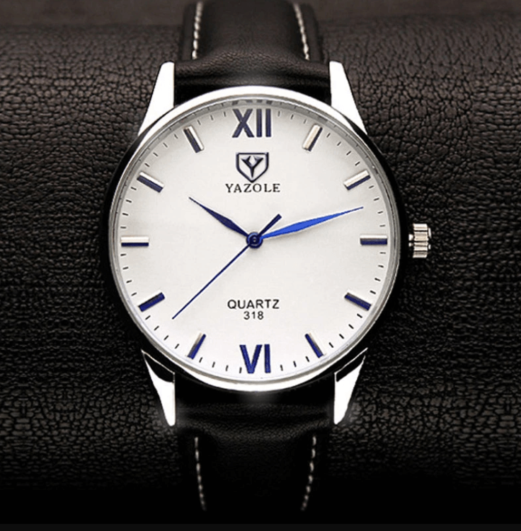 Herren Lederarmband Armbanduhr-Bella Webshop