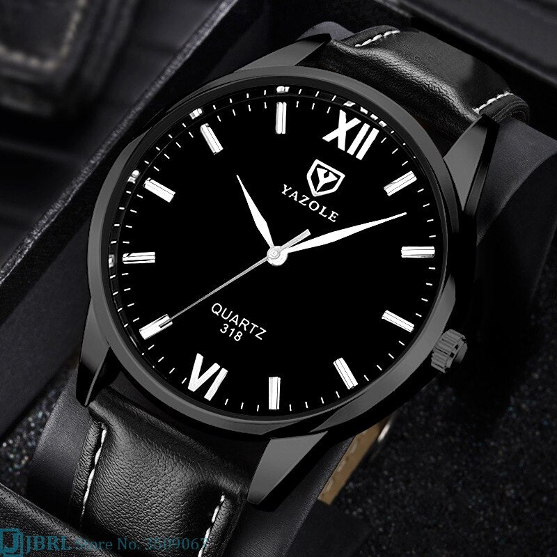 Herren Lederarmband Armbanduhr-Bella Webshop