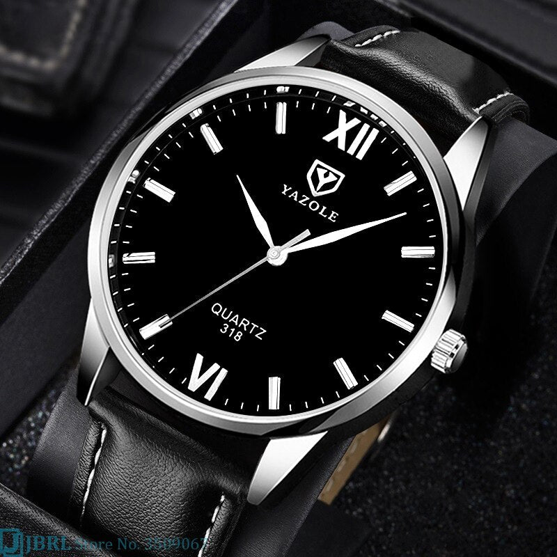 Herren Lederarmband Armbanduhr-Bella Webshop