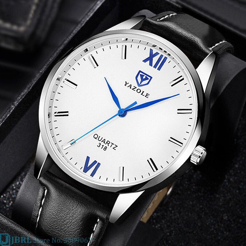 Herren Lederarmband Armbanduhr-Bella Webshop