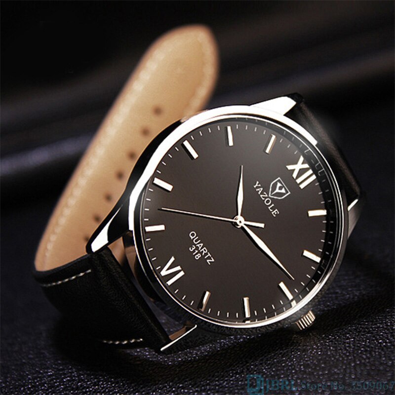 Herren Lederarmband Armbanduhr-Bella Webshop