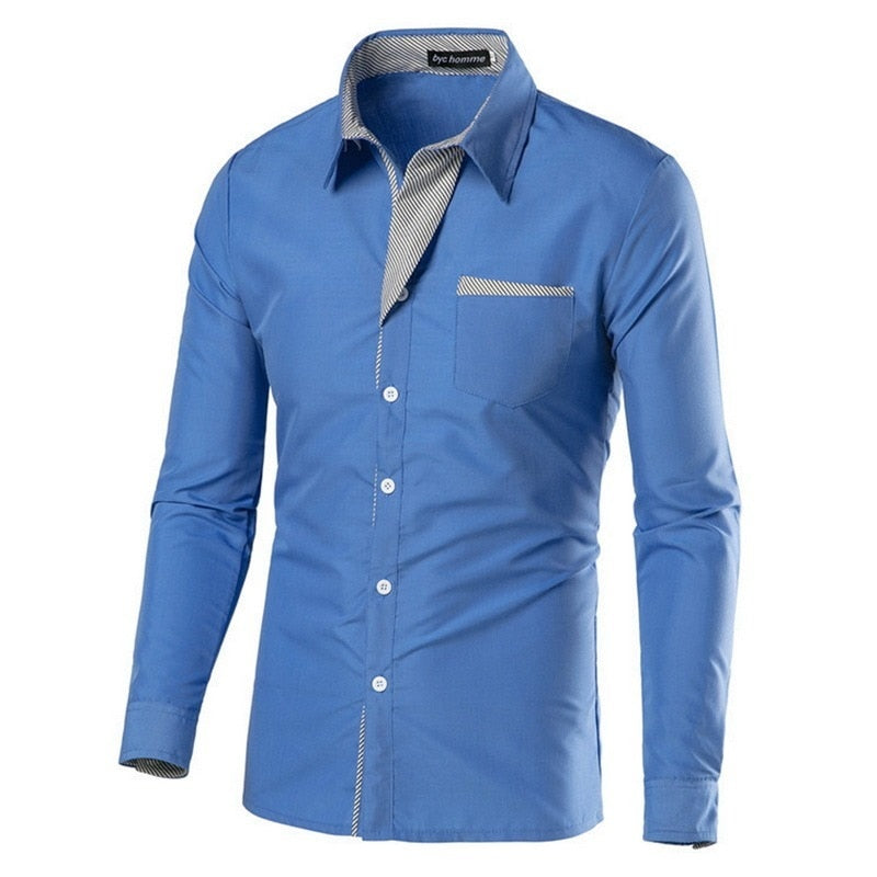 Herren Slim Fit Lange Ärmel-Bella Webshop