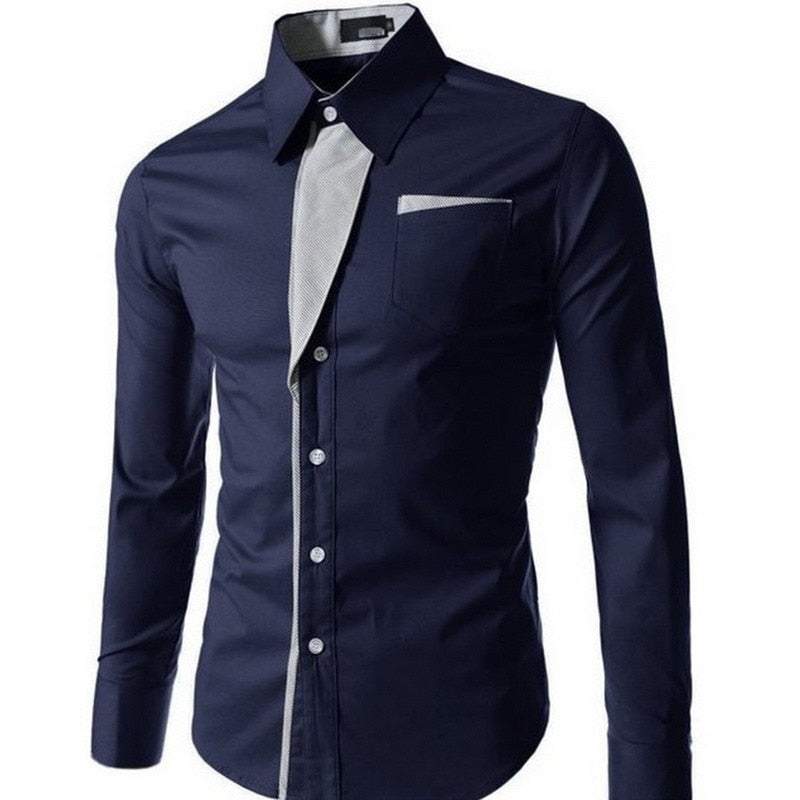 Herren Slim Fit Lange Ärmel-Bella Webshop