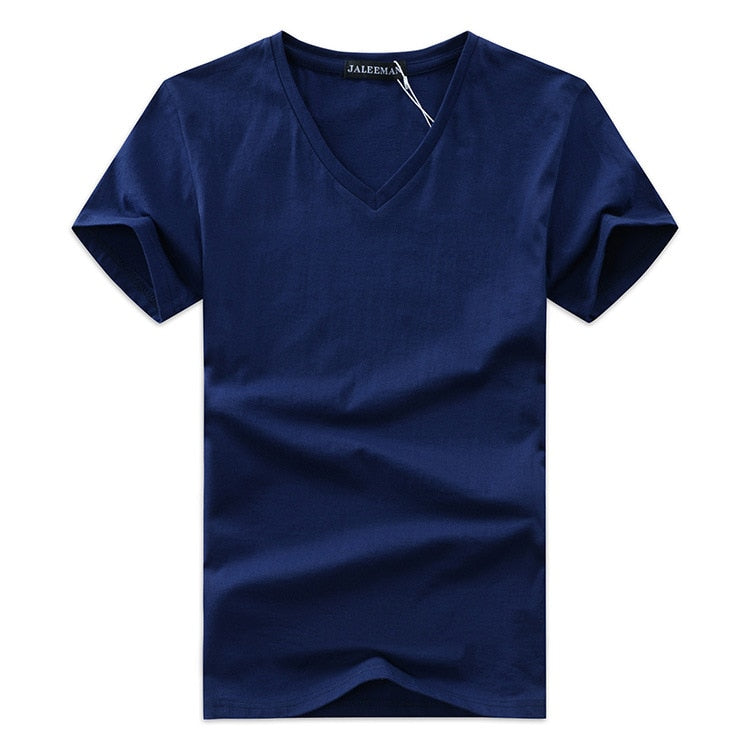 Herren Slim Fit T-Shirt Mit V-Ausschnitt-Bella Webshop