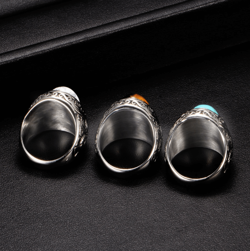 Herren Vintage Türkis Stein Ring-Bella Webshop