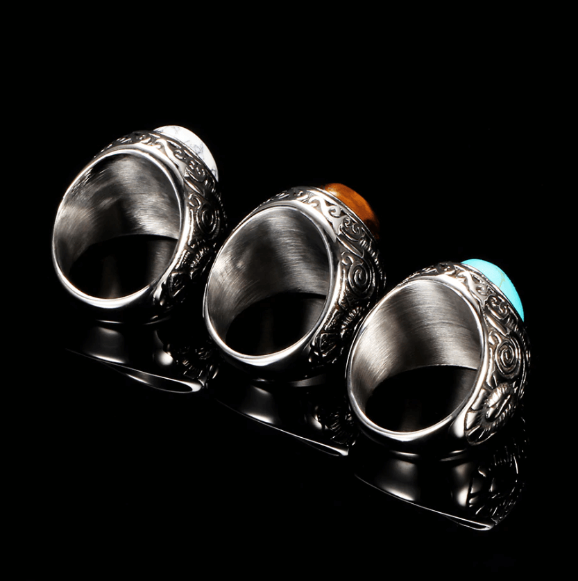 Herren Vintage Türkis Stein Ring-Bella Webshop