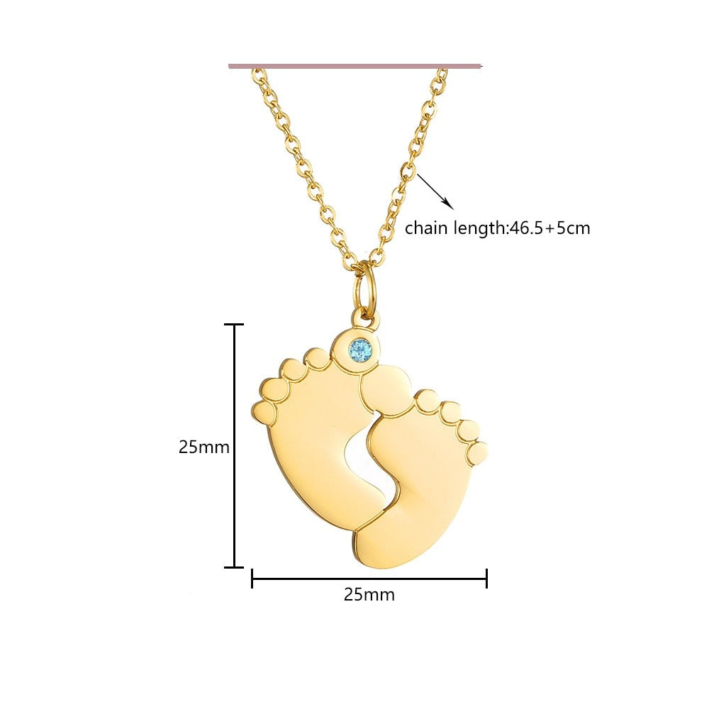 Individuelle Baby-Fuß-Halskette-Bella Webshop