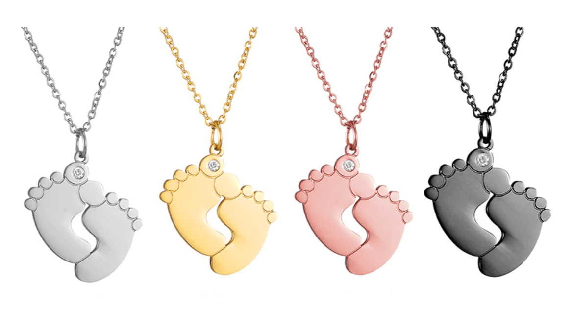 Individuelle Baby-Fuß-Halskette-Bella Webshop